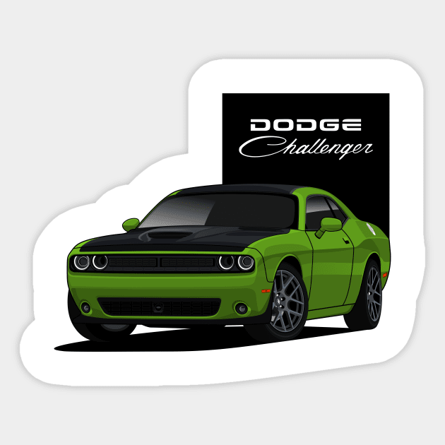 Challenger Green T-shirt Sticker by masjestudio